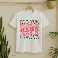 Mama Retro Groovy Cheetah Gift T-Shirt thumb 2
