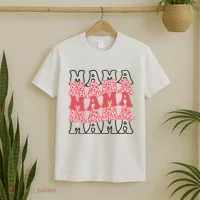 Mama Retro Groovy Cheetah Gift T-Shirt thumb 2