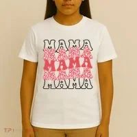 Mama Retro Groovy Cheetah Gift T-Shirt thumb 4