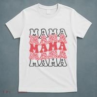 Mama Retro Groovy Cheetah Gift T-Shirt thumb 5