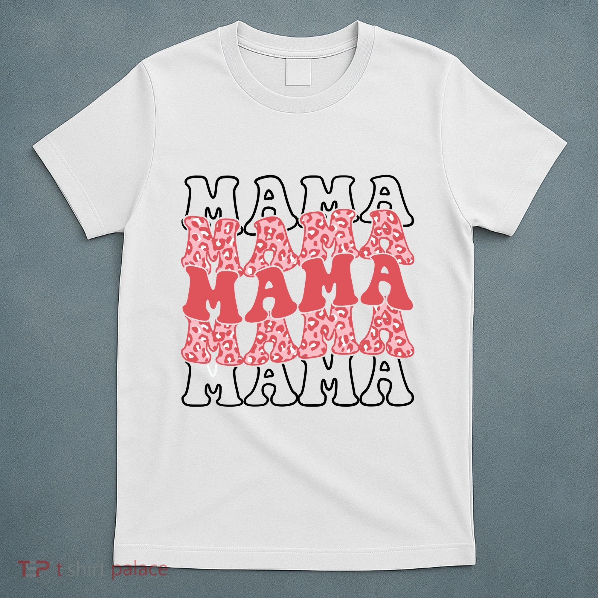 Mama Retro Groovy Cheetah Gift T-Shirt
