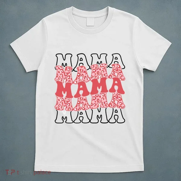 Mama Retro Groovy Cheetah Gift T-Shirt