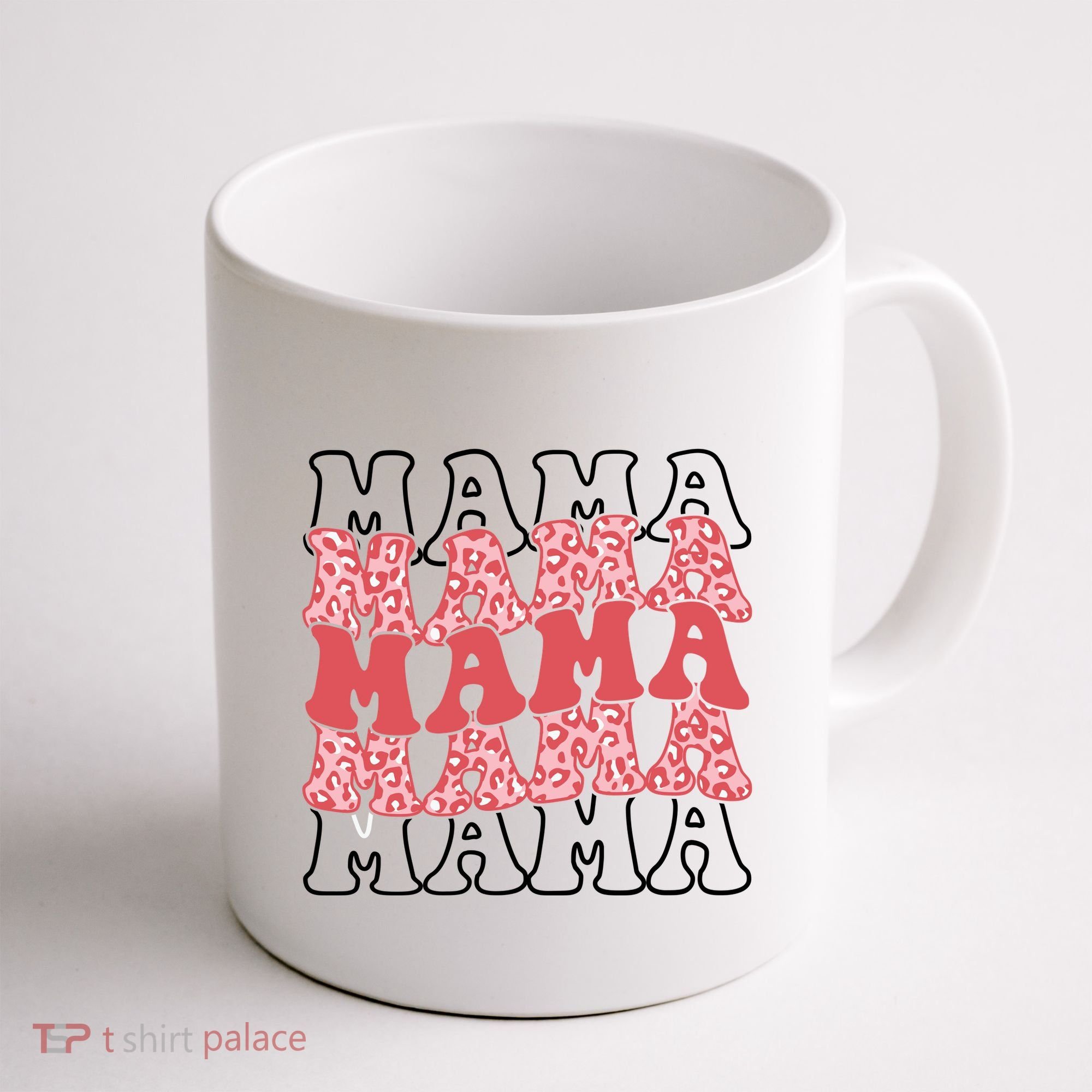 Mama Retro Groovy Cheetah Gift Coffee Mug