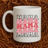 Mama Retro Groovy Cheetah Gift Coffee Mug thumb 2