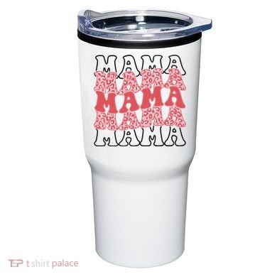 Mama Retro Groovy Cheetah Gift Tumbler