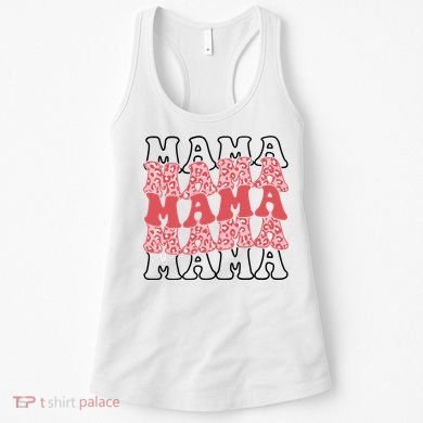 Mama Retro Groovy Cheetah Gift Women's Tank Top