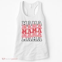 Mama Retro Groovy Cheetah Gift Women's Tank Top thumb 0