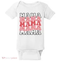 Mama Retro Groovy Cheetah Gift Baby Bodysuit thumb 0