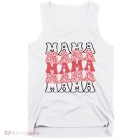 Mama Retro Groovy Cheetah Gift Tank Top thumb 0