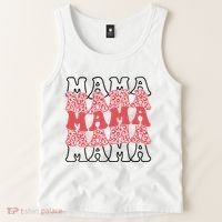 Mama Retro Groovy Cheetah Gift Tank Top thumb 2