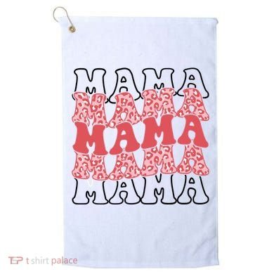 Mama Retro Groovy Cheetah Gift Golf Towel