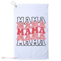 Mama Retro Groovy Cheetah Gift Golf Towel thumb 0