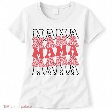 Mama Retro Groovy Cheetah Gift Women's T-Shirt