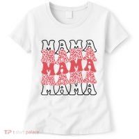 Mama Retro Groovy Cheetah Gift Women's T-Shirt thumb 0