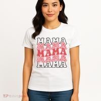 Mama Retro Groovy Cheetah Gift Women's T-Shirt thumb 4