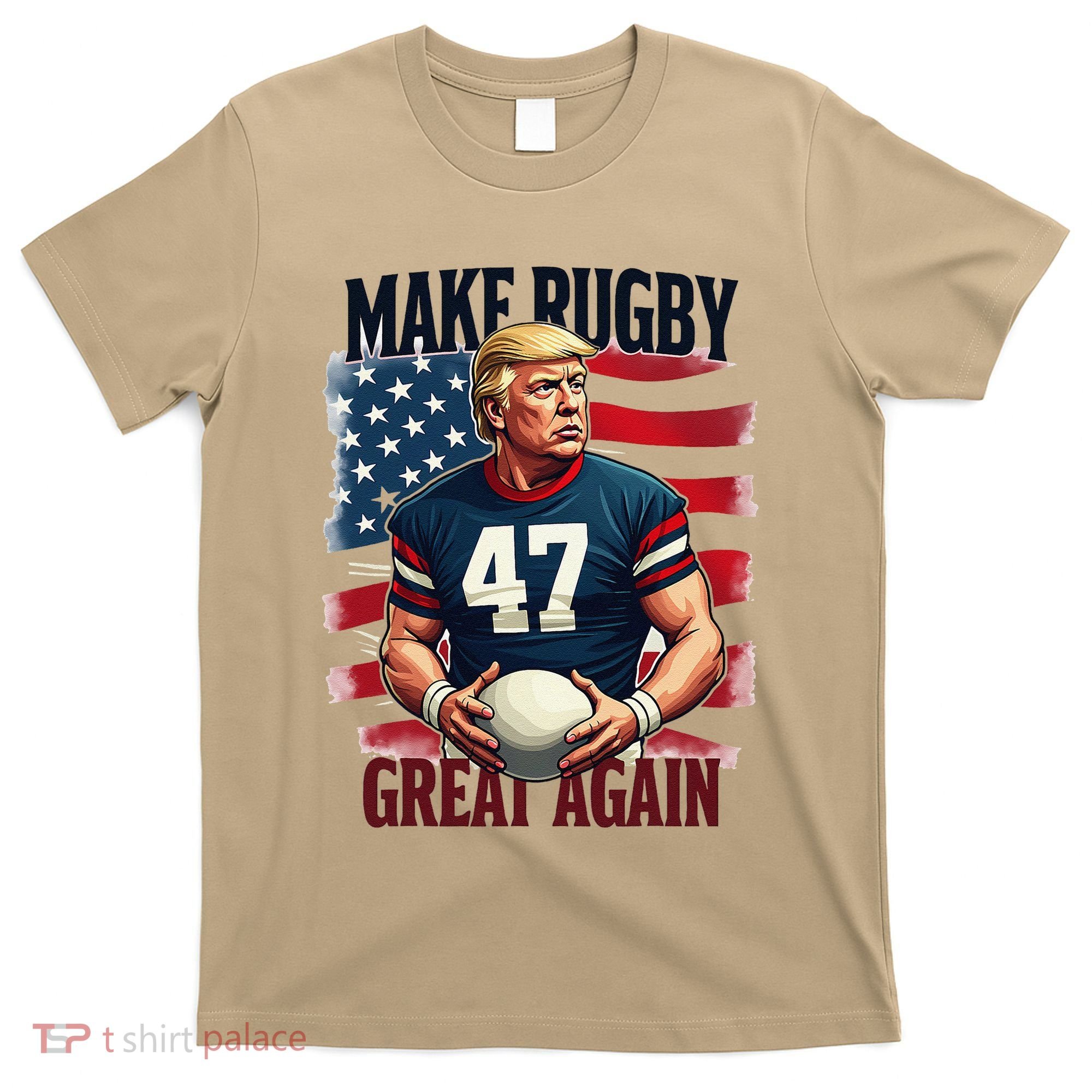 Make Rugby Great Again Funny Rugby Fans Vintage Trump T-Shirt