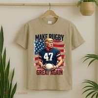 Make Rugby Great Again Funny Rugby Fans Vintage Trump T-Shirt thumb 2