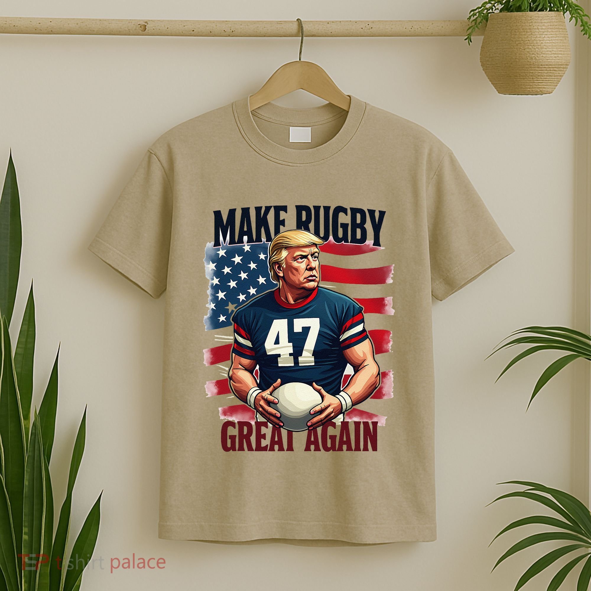 Make Rugby Great Again Funny Rugby Fans Vintage Trump T-Shirt
