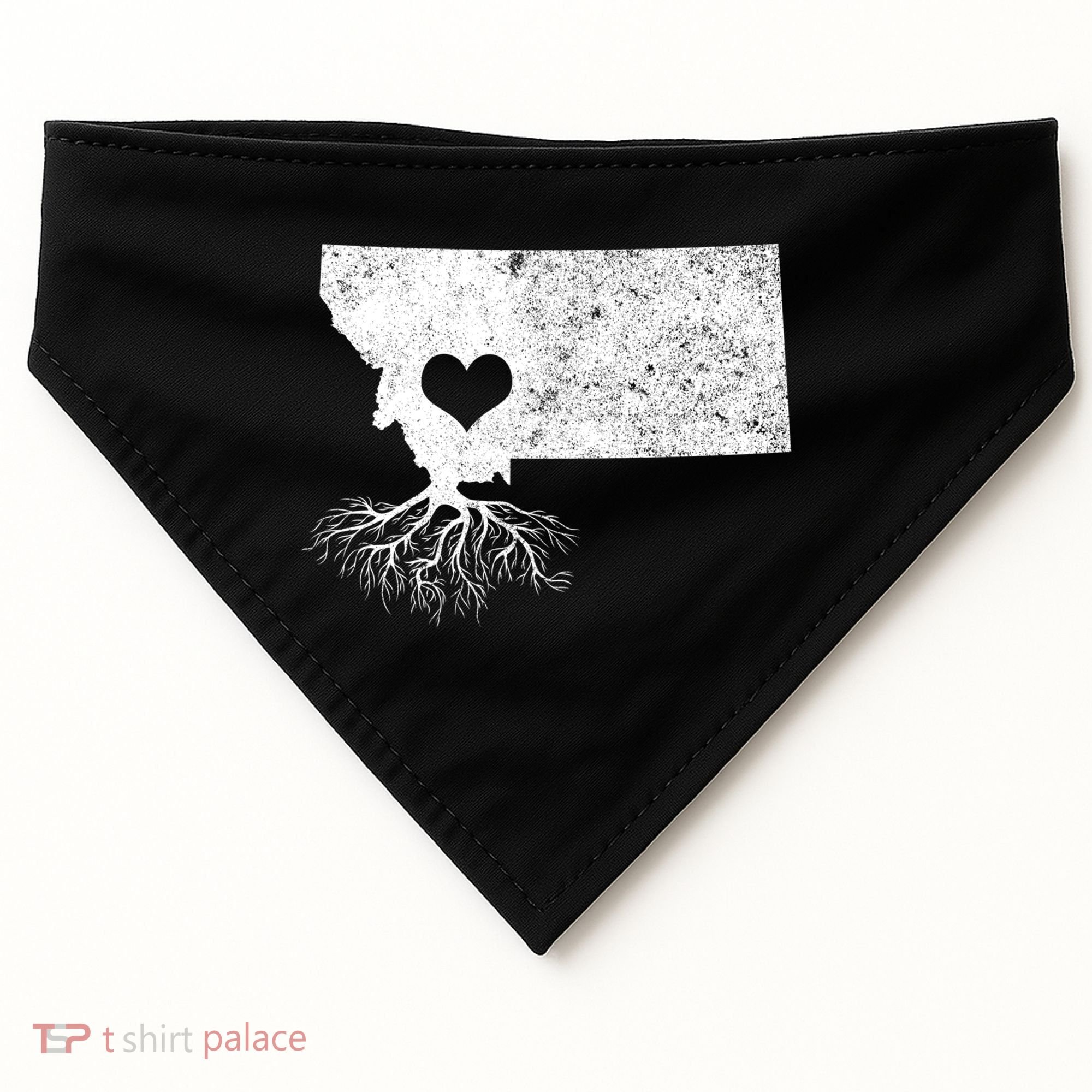 Montana Roots Gift: I Love Montana Gift USA-Made Doggie Bandana
