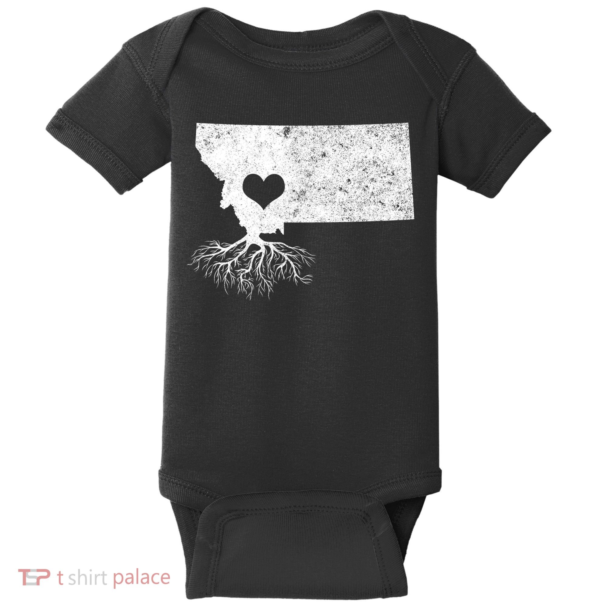 Montana Roots Gift: I Love Montana Gift Baby Bodysuit