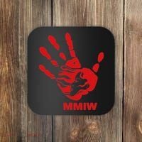 Mmiw Red Hand Indigenous Native American Mmiw Awareness Coaster thumb 0