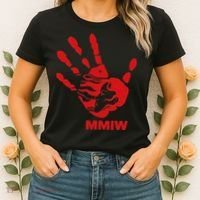 Mmiw Red Hand Indigenous Native American Mmiw Awareness Women's T-Shirt thumb 2