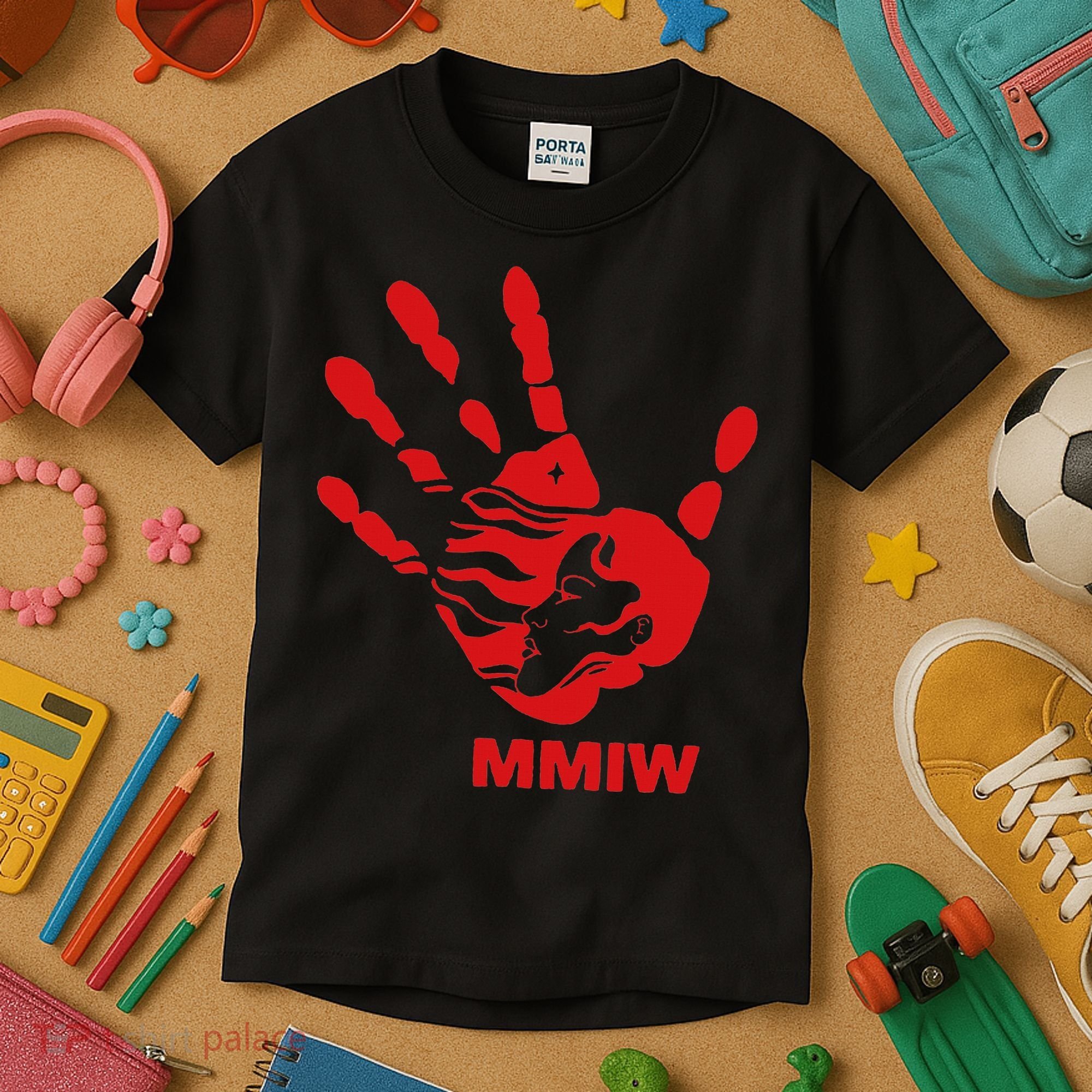 Mmiw Red Hand Indigenous Native American Mmiw Awareness Kids T-Shirt