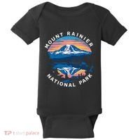 Mount Rainier Hiking Road Trip Seattle Baby Bodysuit thumb 0
