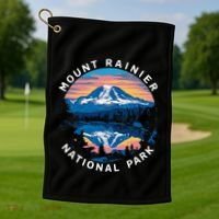 Mount Rainier Hiking Road Trip Seattle Golf Towel thumb 1
