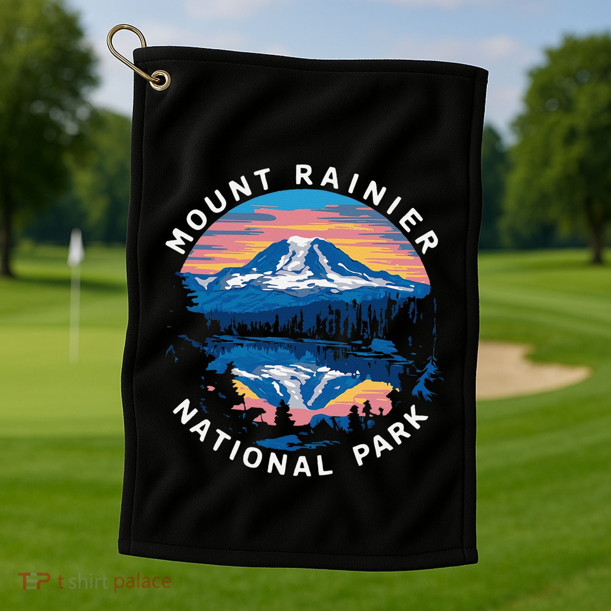 Mount Rainier Hiking Road Trip Seattle Golf Towel