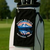 Mount Rainier Hiking Road Trip Seattle Golf Towel thumb 2