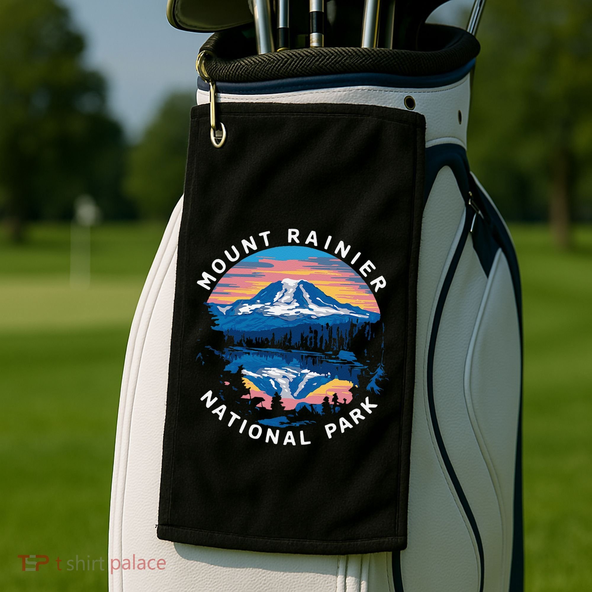 Mount Rainier Hiking Road Trip Seattle Golf Towel