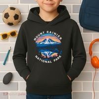 Mount Rainier Hiking Road Trip Seattle Kids Hoodie thumb 2
