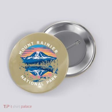 Mount Rainier Hiking Road Trip Seattle Button