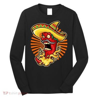 Mexican Red Hot Chili Pepper Long Sleeve Shirt