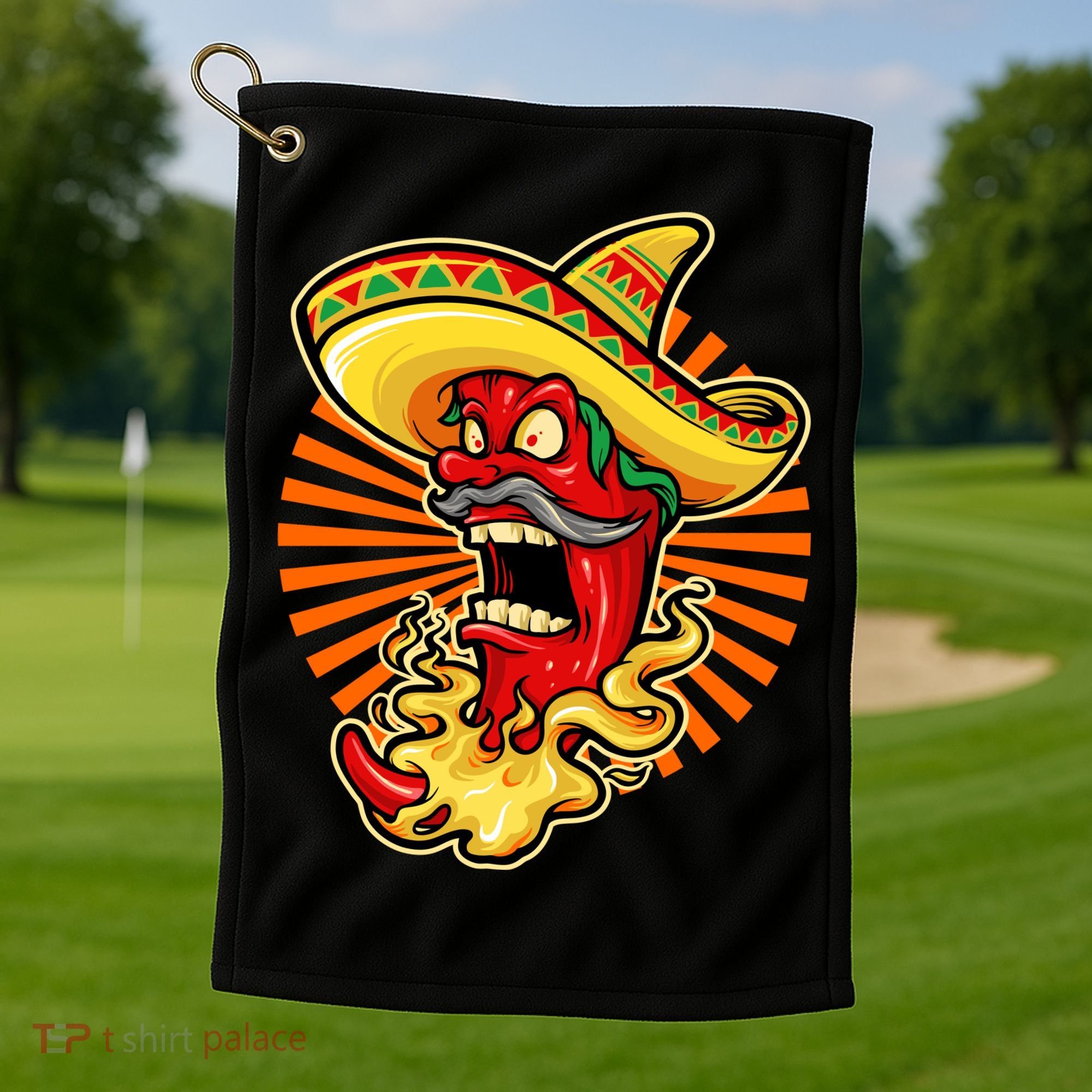 Mexican Red Hot Chili Pepper Golf Towel