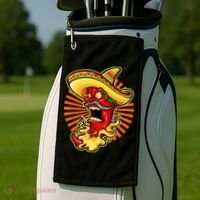 Mexican Red Hot Chili Pepper Golf Towel thumb 2