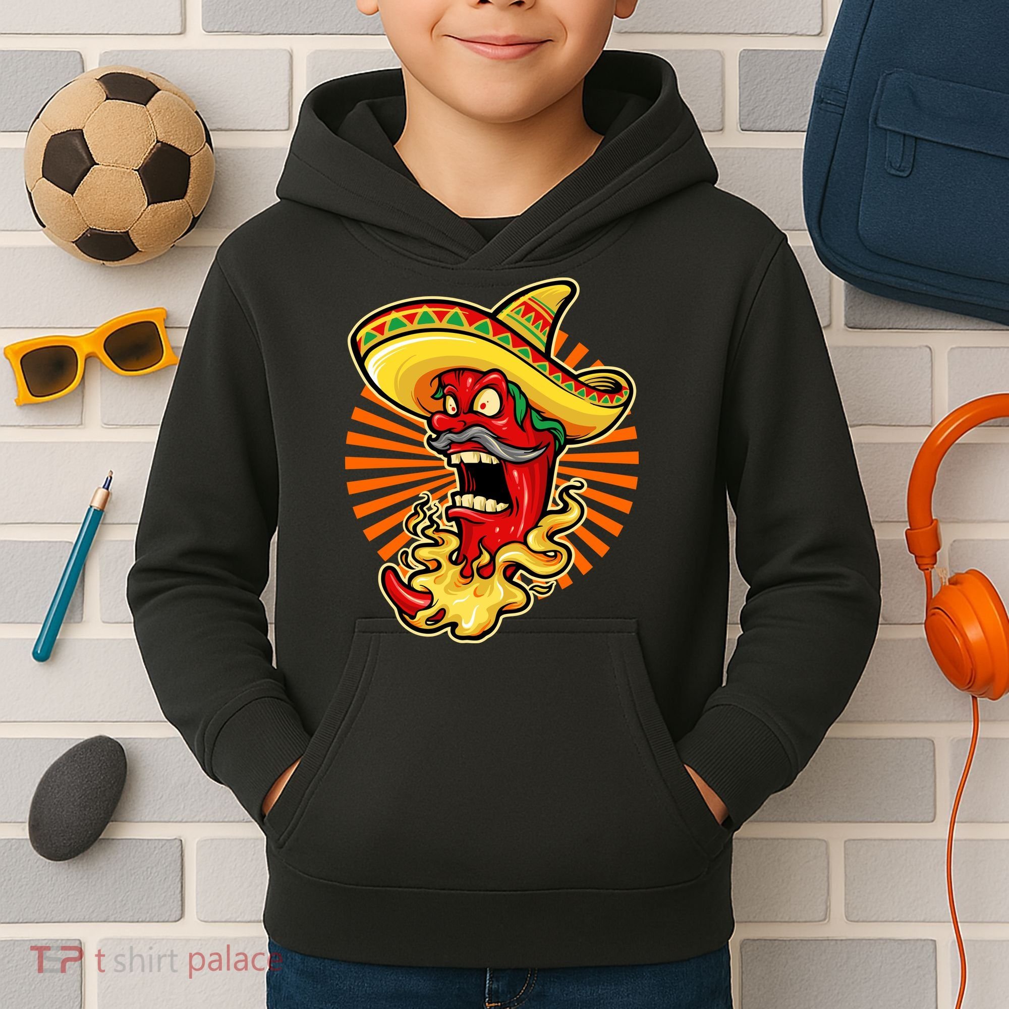 Mexican Red Hot Chili Pepper Kids Hoodie