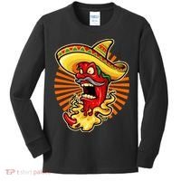 Mexican Red Hot Chili Pepper Kids Long Sleeve Shirt thumb 0