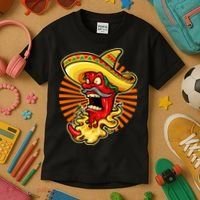 Mexican Red Hot Chili Pepper Kids T-Shirt thumb 3