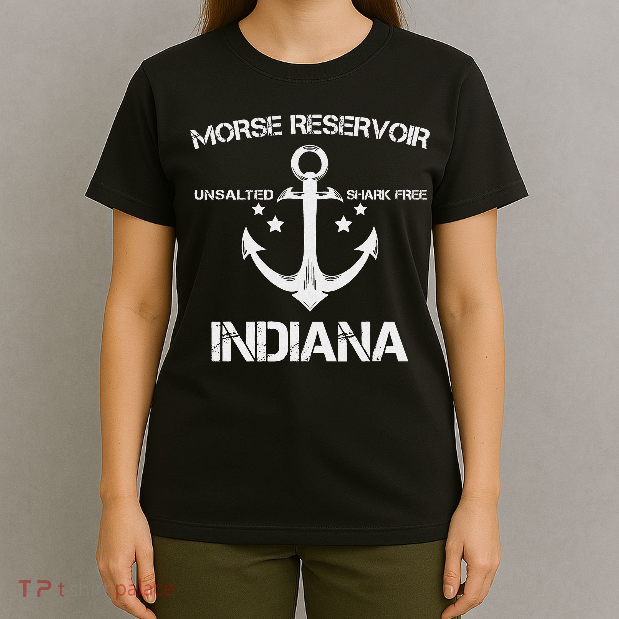 Morse Reservoir Indiana Funny Fishing Camping Summer Gift T-Shirt