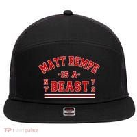 Matt Rempe Is A Beast 7 Panel Mesh Trucker Snapback Hat thumb 0
