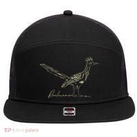 Minimalist Roadrunner Lover Distressed 7 Panel Mesh Trucker Snapback Hat thumb 0