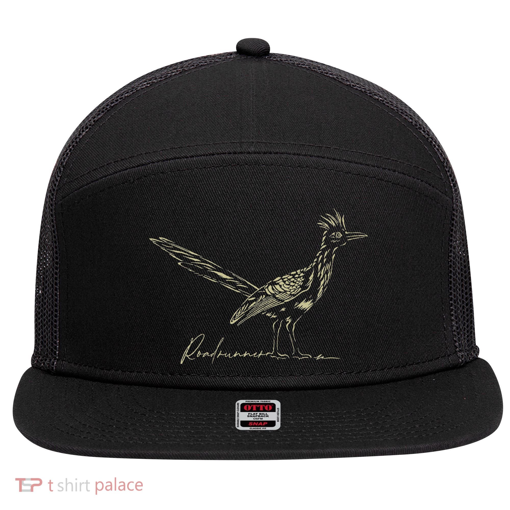 Minimalist Roadrunner Lover Distressed 7 Panel Mesh Trucker Snapback Hat