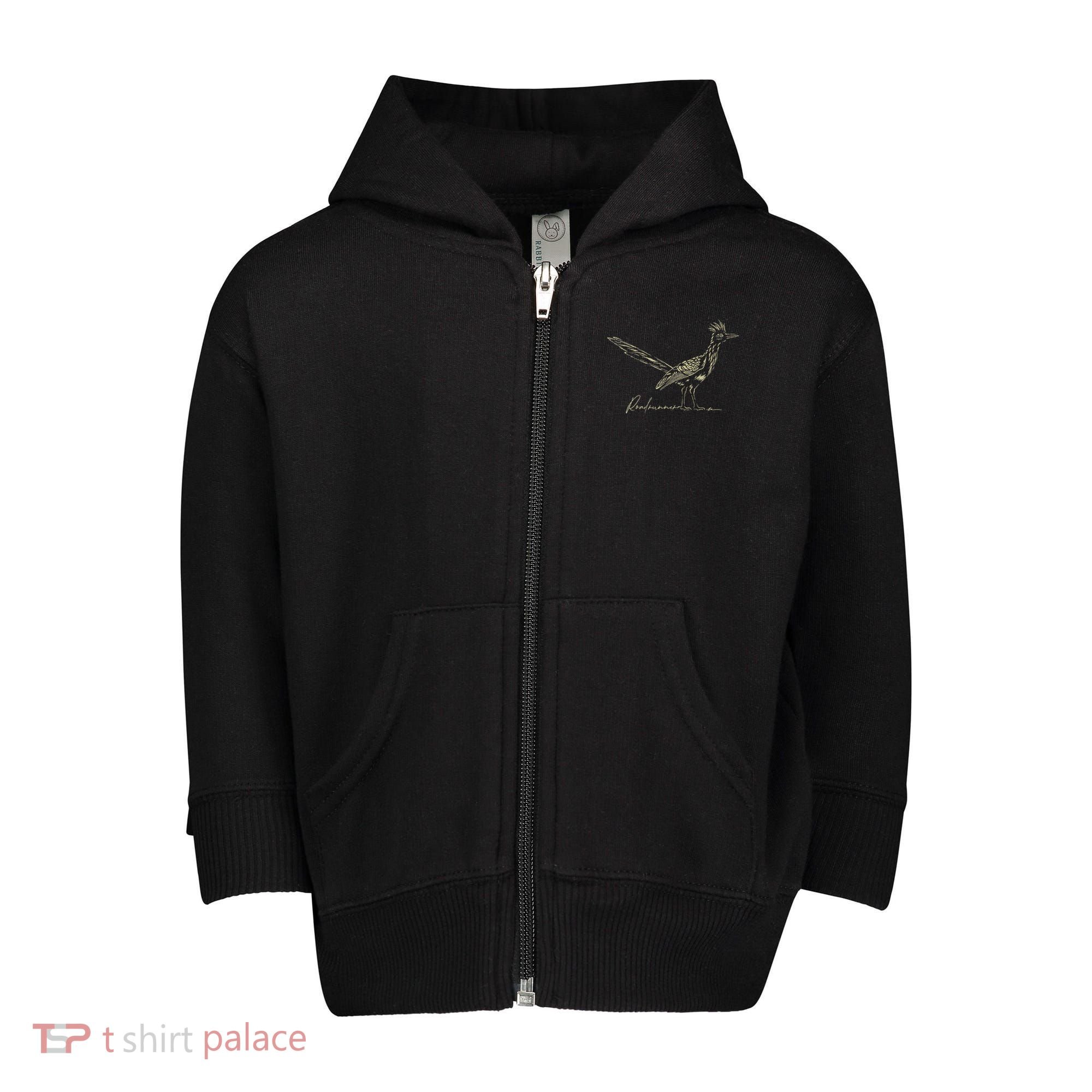 Minimalist Roadrunner Lover Distressed Toddler Zip Fleece Hoodie