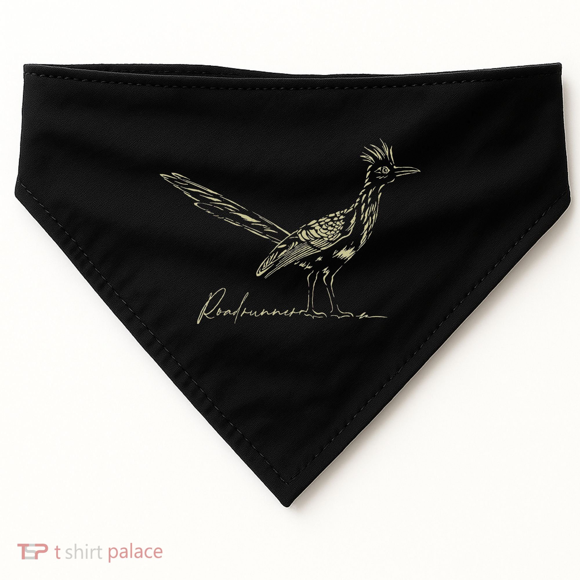 Minimalist Roadrunner Lover Distressed USA-Made Doggie Bandana