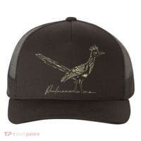 Minimalist Roadrunner Lover Distressed Yupoong Adult 5-Panel Trucker Hat thumb 0