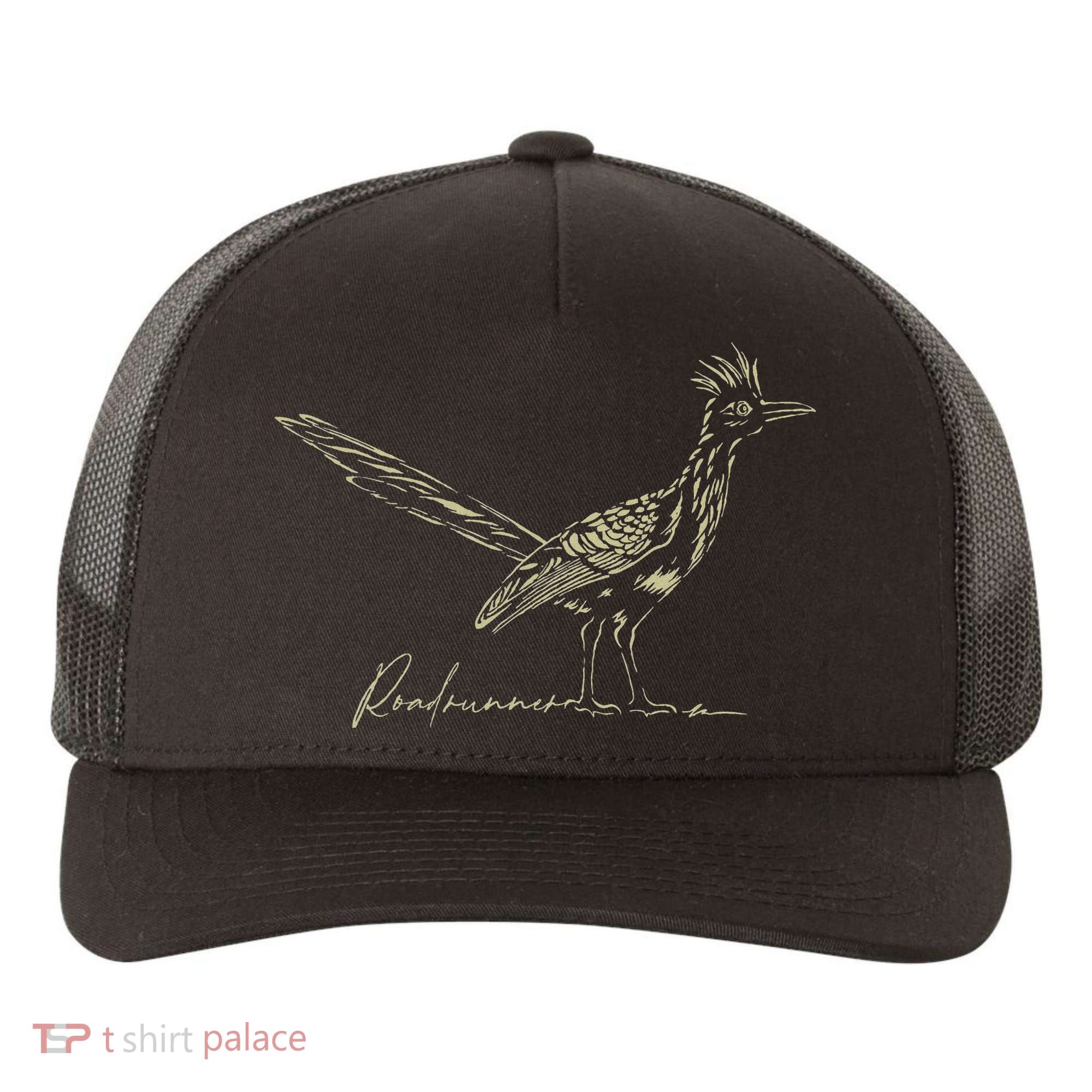 Minimalist Roadrunner Lover Distressed Yupoong Adult 5-Panel Trucker Hat