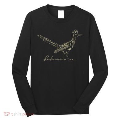 Minimalist Roadrunner Lover Distressed Long Sleeve Shirt