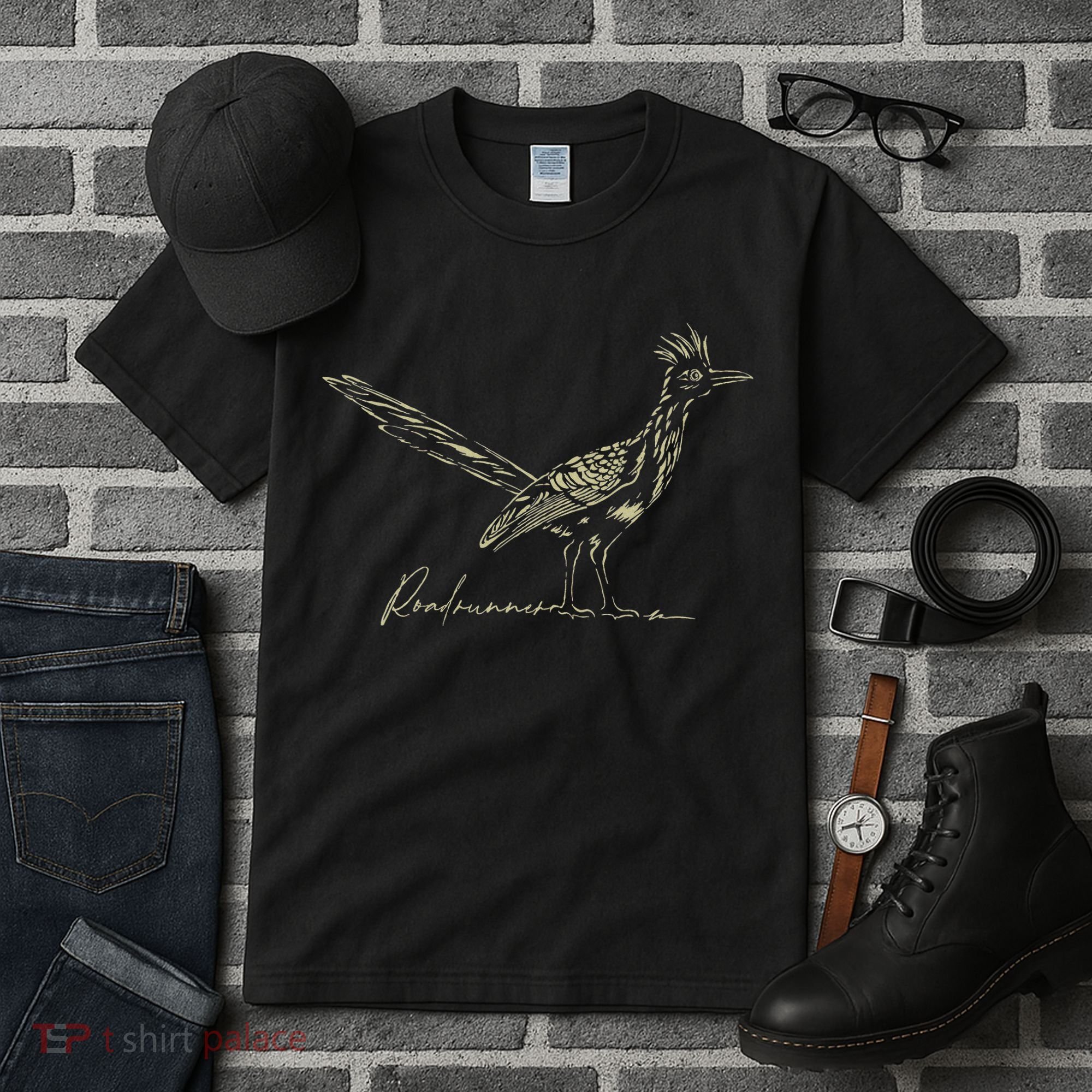 Minimalist Roadrunner Lover Distressed Tall T-Shirt
